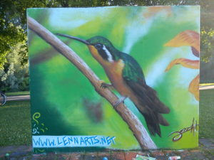 Graffiti Kolibri 24h-Galerie Regensburg