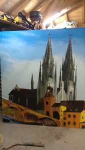 Graffitiauftrag Dom und Steinerne Brücke