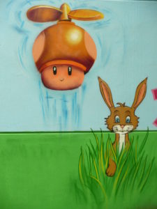 Graffitiauftrag Fliegender Pilz