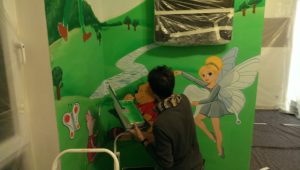 Graffitiauftrag Zahnarzt arbeit