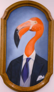 Graffiti Leinwand Flamingo