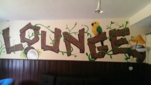 Graffitiauftrag Innenraum Lounge Juz Arena