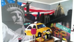 Graffitiauftrag Leinwand New York