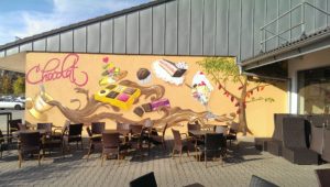 Graffitiauftrag Café Chocolat Tegernheim