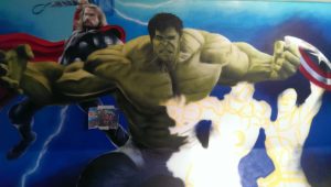 Graffitiauftrag Hulk fast fertig
