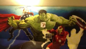 Graffitiauftrag Ironman in progress