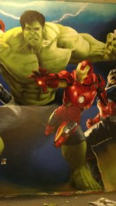 Graffitiauftrag Ironman und Hulk