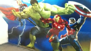 Graffitiauftrag Avengers von rechts