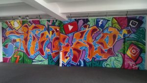 Innenraum Graffiti Büro Style