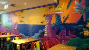 Graffitiauftrag Innenraum Restaurant mitte