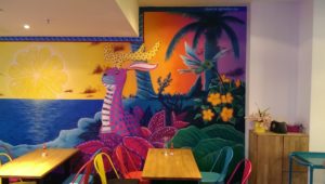 Graffitiauftrag Innenraum Restaurant rechts