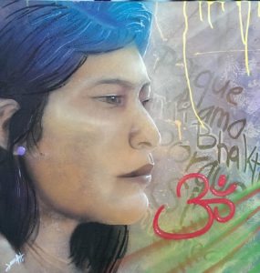 Graffiti Leinwand Bhakti