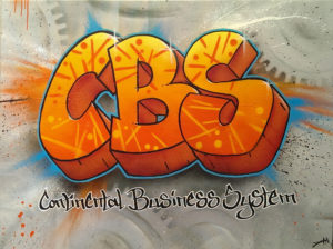 Graffitiauftrag Leinwand CBS Continental