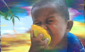 Graffiti Leinwand Oscar ist Mango