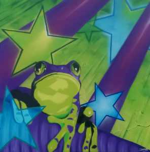 Graffitiauftrag Leinwand Style Frosch