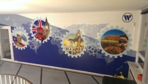 Graffitiauftrag FH Wedel Innenwandgestaltung Raumgestaltung