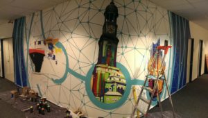 Graffitiauftrag Büro Hamburger Michel
