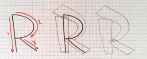 Graffiti Buchstaben zeichen Schritt für Schritt 1