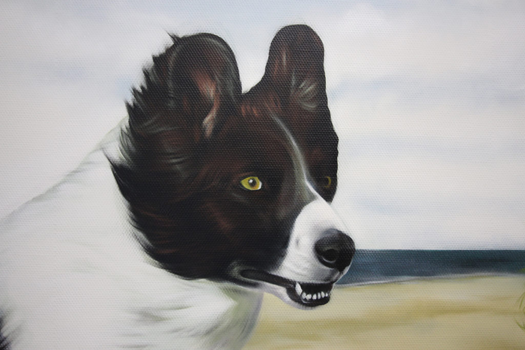 Trixie Graffiti Auftrag Tarp Flensburg Hund Portrait
