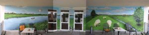 Graffitiauftrag Balkon Landschaft 1