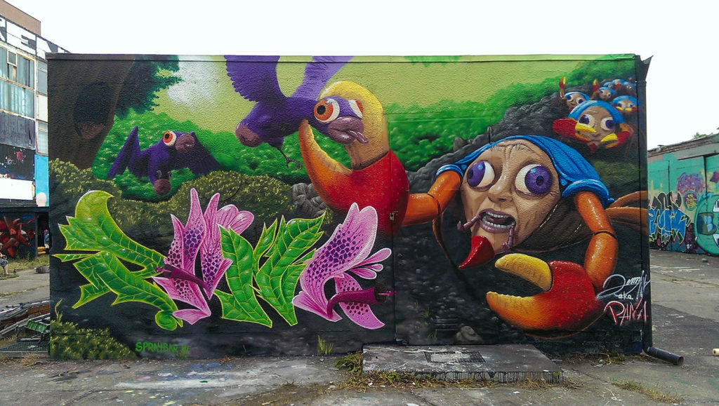 Krebsmenschen Graffiti PANA