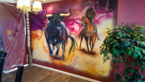 Pizzeria Schneverdingen Graffiti Innenraum Wandgestaltung